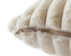 BEST MOBILIER - Sierra - coussin - en fausse fourrure côtelé - 60x60 cm