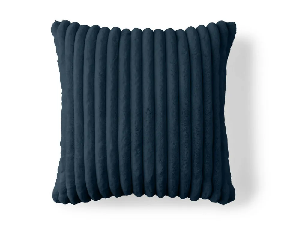 BEST MOBILIER - Sierra - coussin - en fausse fourrure côtelé - 60x60 cm