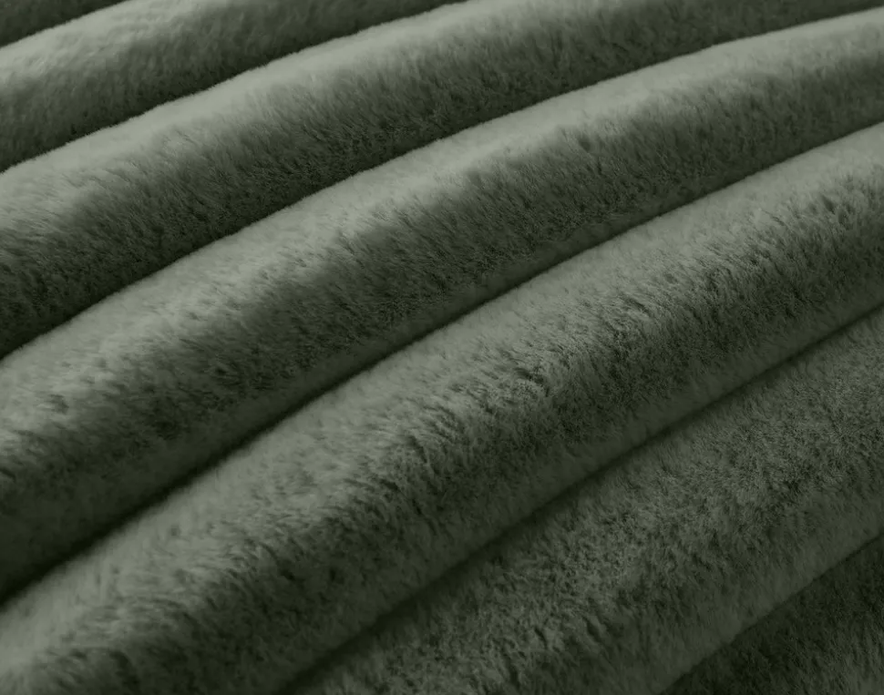 BEST MOBILIER - Sierra - coussin - en fausse fourrure côtelé - 60x60 cm