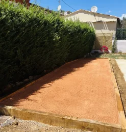 BIG BAG EXPRESS - Big bag de +/- 600kg - sable stabilisé rose de provence pour terrain de pétanque ø 0/4 mm - livraison standard