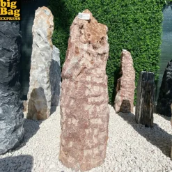 BIG BAG EXPRESS - Monolithe décoratif de jardin en onyx flamingo nat col 85cm