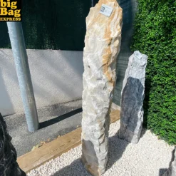 BIG BAG EXPRESS - Monolithe décoratif de jardin en marbre cream candy nat col 125cm