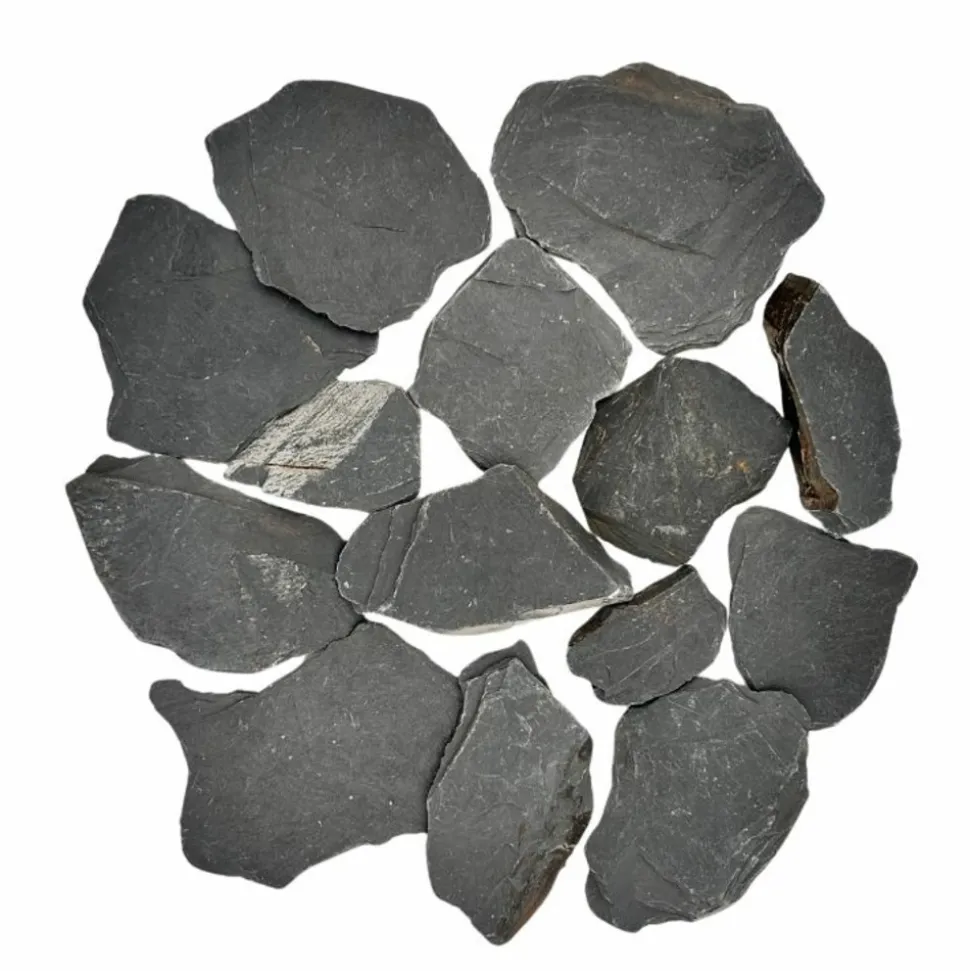 BIG BAG EXPRESS - Pack 200kg paillage minéral paillettes ardoise noire ø 30/80 mm (8 sacs x 25kg) - livraison standard