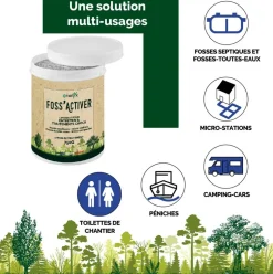 Biotonyx - activateur biologique foss’activer - entretien ou traitement choc naturel 4 mois - vrac format eco - 750g