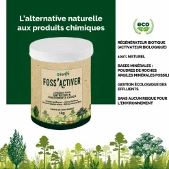Biotonyx - activateur biologique foss’activer - entretien ou traitement choc naturel 6 mois - vrac format eco - 1kg