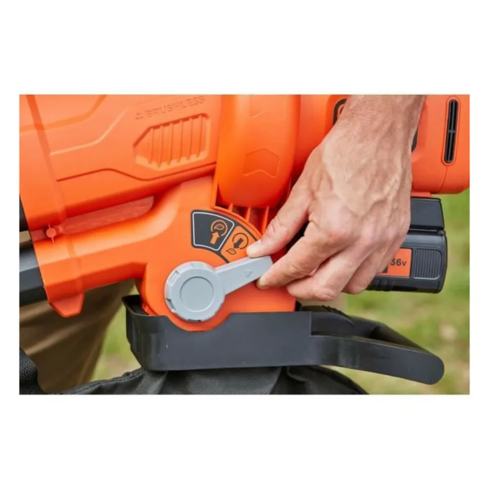 BLACK + DECKER - Aspirateur-souffleur-broyeur black+decker 36v - avec batterie et chargeur - sac 45l