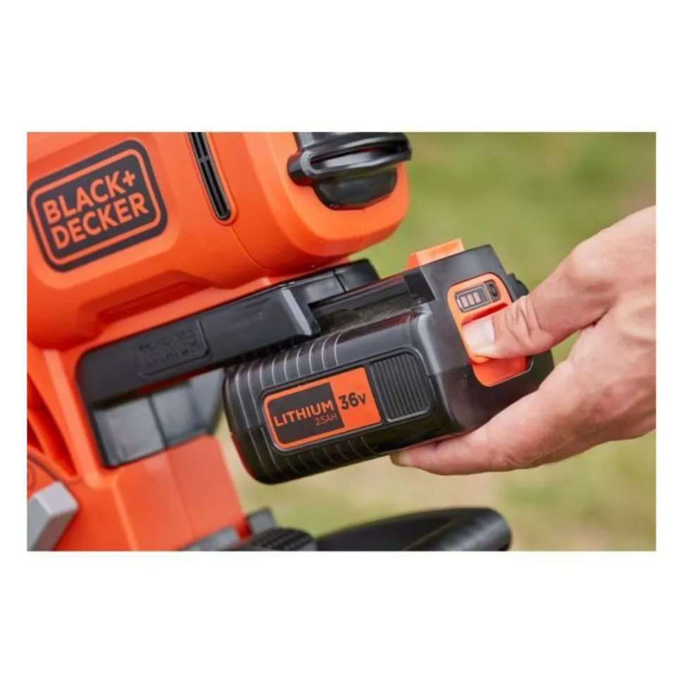 BLACK + DECKER - Aspirateur-souffleur-broyeur black+decker 36v - avec batterie et chargeur - sac 45l