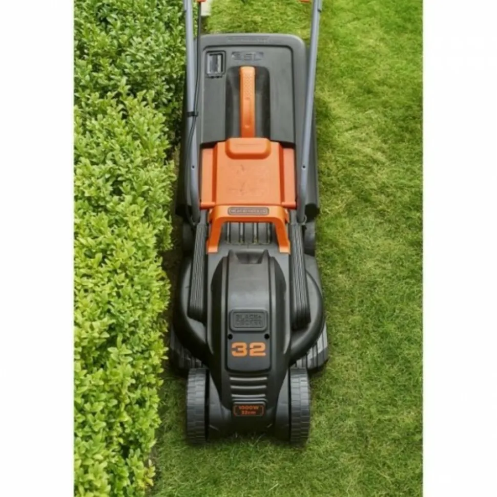 BLACK + DECKER - Tondeuse a gazon électrique black+decker bemw351-qs - 1000w - 32cm de coupe - 3 hauteurs réglables