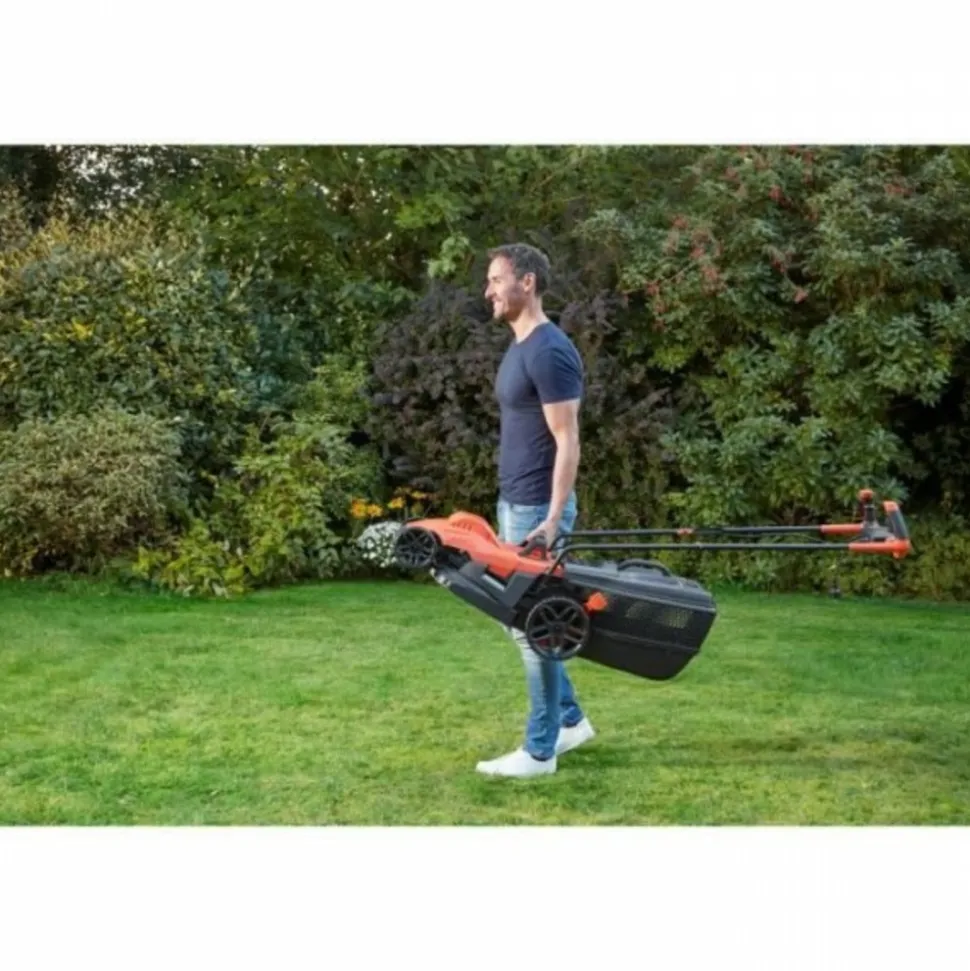 BLACK + DECKER - Tondeuse a gazon filaire black+decker bemw471bh-qs 1600w 38 cm - 6 hauteurs réglables