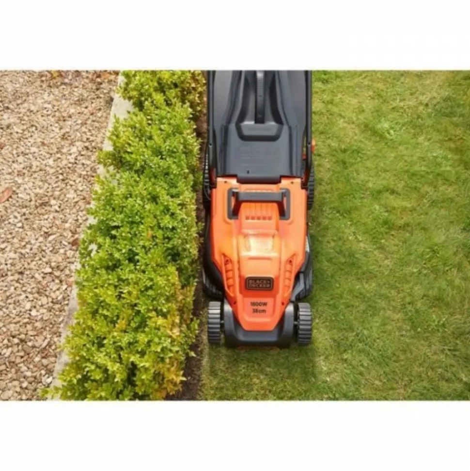 BLACK + DECKER - Tondeuse a gazon filaire black+decker bemw471bh-qs 1600w 38 cm - 6 hauteurs réglables