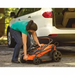 BLACK+DECKER - Tondeuse a gazon électrique 48cm lm2000-qs black+decker - fonction mulching, éjection latérale ou bac de ramassage souple 50l