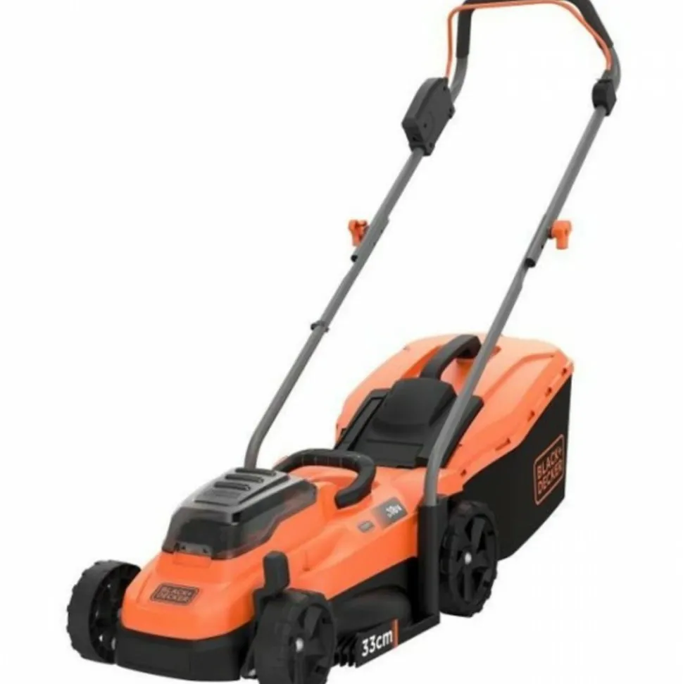 BLACK+DECKER - Tondeuse a gazon black+decker 18v bcmw3318l2-qw 33 cm - jardin jusqu'a 350 m² - 35 l avec 2 batteries et 1 chargeur