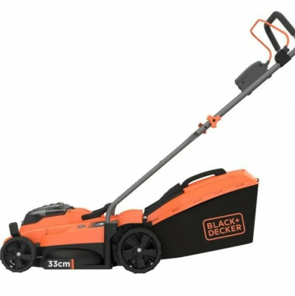 BLACK+DECKER - Tondeuse a gazon black+decker 18v bcmw3318l2-qw 33 cm - jardin jusqu'a 350 m² - 35 l avec 2 batteries et 1 chargeur