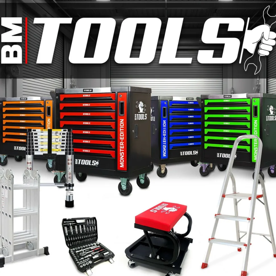 BM TOOLS - Échelle télescopique bm tools 3,8m en alu avec stabilisateur - charge 150kg pliable extensible unique droite multi-fonction