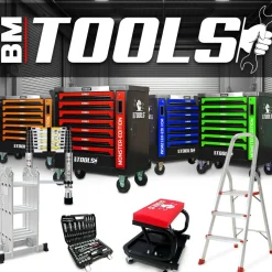 BM TOOLS - Échelle télescopique bm tools 3,8m en acier inoxydable, charge 150kg pliable extensible unique droite multi-fonction, bricolage