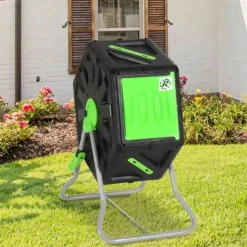 BM TOOLS - Composteur domestique de jardin, bac à compost rotatif 360 de 70l - décomposition rapide des matières organiques pour engrais