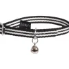 BOBBY - Collier pour chat, stripe noir 11cm
