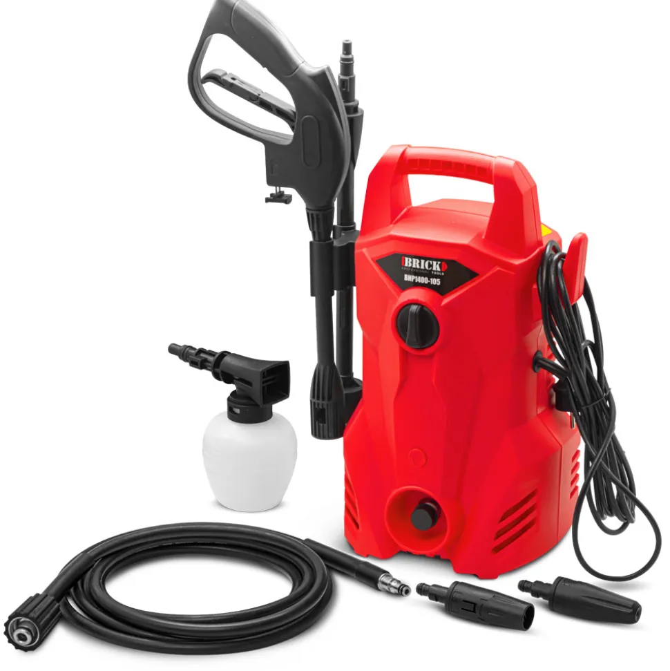 BRICK - Nettoyeur haute pression 1400w - 105 bars - buse turbo et buse rotative - brick