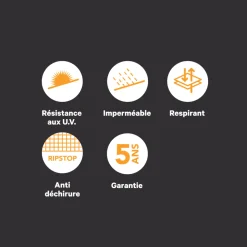 BRIGHTON - House pour fauteuil de jardin en polyester anthracite - 85x85x70 cm