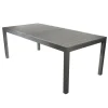 BRIGHTON - Table de jardin GAIA grise en aluminium - L 206/308 x l 100 x H 76