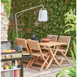 BRIGHTON - Table de jardin Falcon MAYA en acacia - 110x70x72 cm