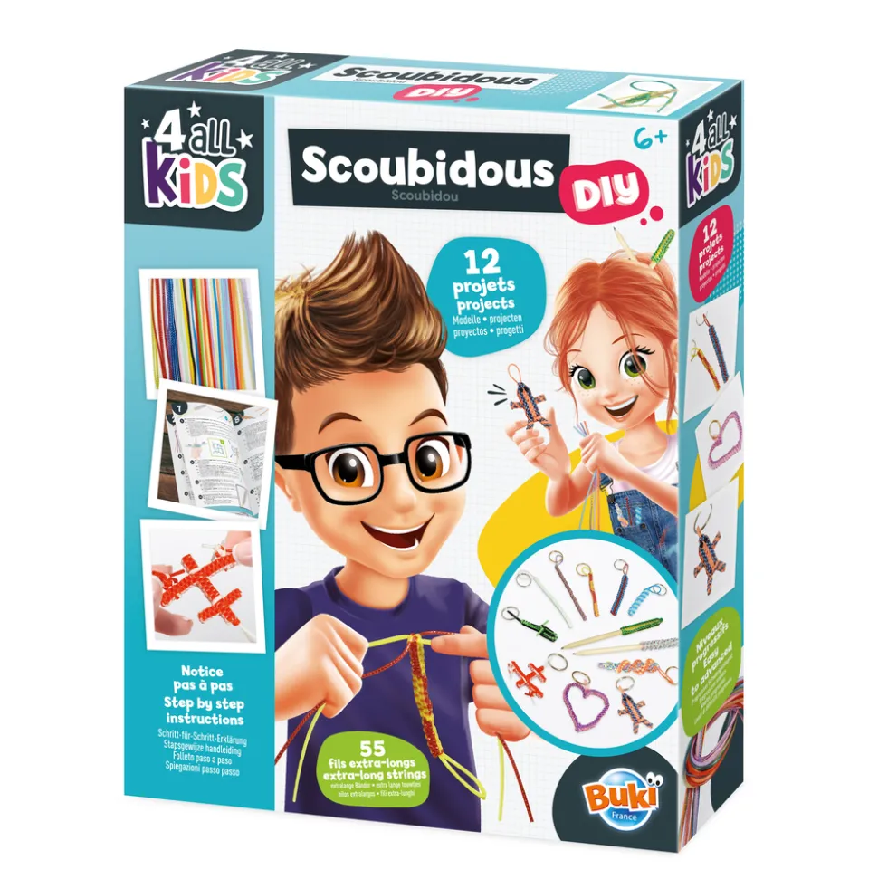 BUKI - Set de 12 modèles de Scoubidous à tisser