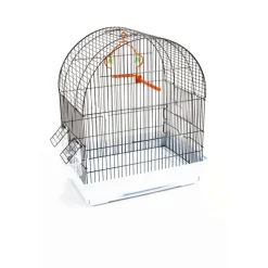 Cage Jojo en métal et plastique : Longueur 43 cm