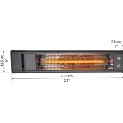 CANOPIA BY PALRAM - Chauffage extérieur en aluminium et fibre de carbone 1800 w