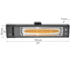 CANOPIA BY PALRAM - Chauffage extérieur en aluminium et fibre de carbone 1800 w