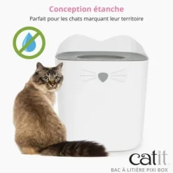CAT IT - Maison de toilette bac a litiere pour chat - catit - pixi box - entrée par le haut