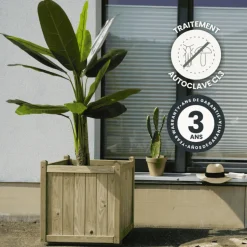 CERLAND - Bac à fleurs carré vendôme - grand volume