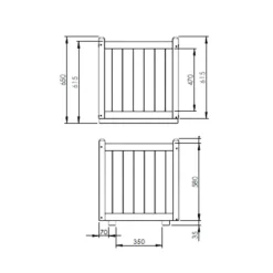 CERLAND - Bac à fleurs carré vendôme - grand volume
