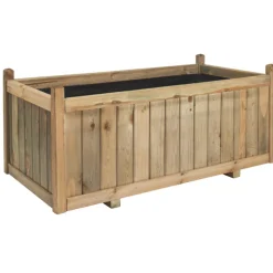 CERLAND - Bac à fleurs en bois vendome 220 l -120 x 60 x h50 cm