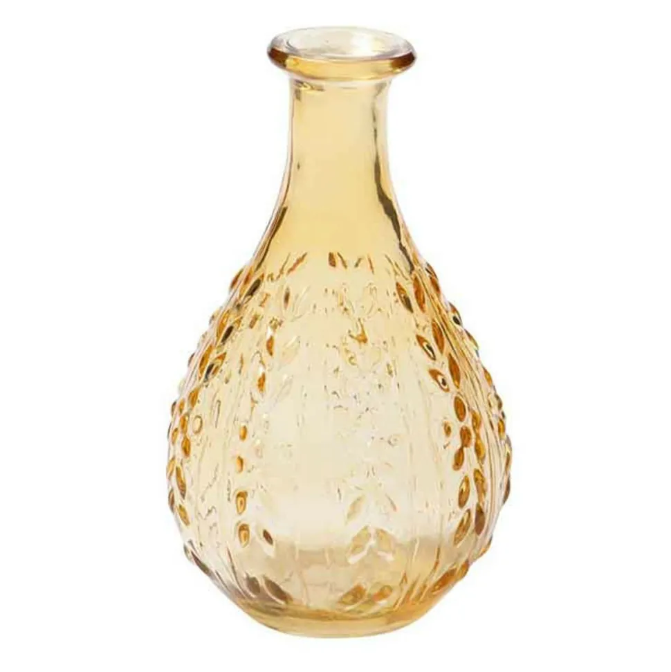 CHEHOMA - Vase liseron ambre verre 15x9x9cm