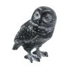 CHEMIN DE CAMPAGNE - Chouette en fonte noire à poser 18 x 11 cm