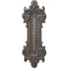 CHEMIN DE CAMPAGNE - Grand thermomètre extérieur décoratif vintage jardin fonte marron 37cm
