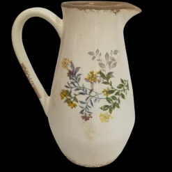 CHEMIN DE CAMPAGNE - Pichet vase en céramique beige 20 x 14 x 25 cm