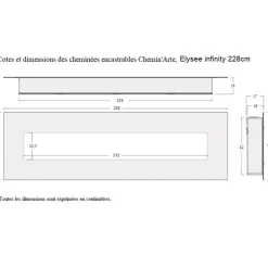 Chemin'arte cheminée électrique 2000w avec télécommande - 243