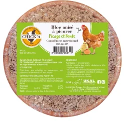 CHICK'A - Bloc à picorer pour volailles, pigeons