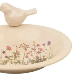 CLAYRE & EEF - Mangeoire oiseaux beige céramique 10x26x26cm