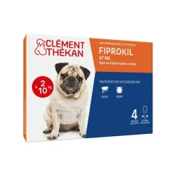 CLEMENT THÉKAN - Fiprokil chien 2 - 10 kg - clement thekan 4 pipettes