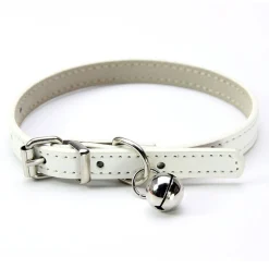 Collier pour chat avec clochette en cuir pu-XS