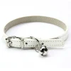 Collier pour chat avec clochette en cuir pu-S