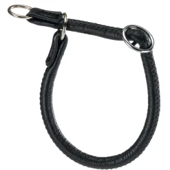 Collier semi-étranglé pour chiens vogue cs10/40, cuir véritable, ajustable, noir