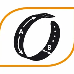 Collier semi-étranglé pour chiens sport extreme cs8/60, longe en nylon robuste, ajustable, marron-noir