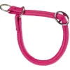 Collier semi-étranglé pour chiens vogue cs10/35, cuir véritable, ajustable, rose
