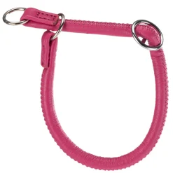 Collier semi-étranglé pour chiens vogue cs10/40, cuir véritable, ajustable, rose