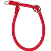 Collier semi-étranglé pour chiens vogue cs10/50, cuir véritable, ajustable, rouge
