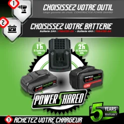 CONSTRUCTOR - Tondeuse à gazon 40v (2x20v) 34 cm - sans batterie - constructor