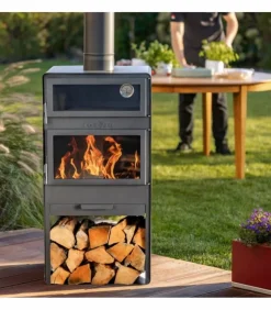 COOKKING - Cheminée d'extérieur vento avec vitre trempée,cookking, 111565